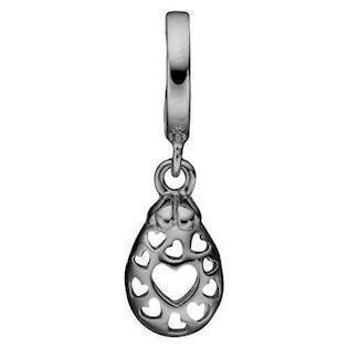 Christina Collect 925 sterling silver Secret Hearts black rhodium-plated with hearts, model 610-B58